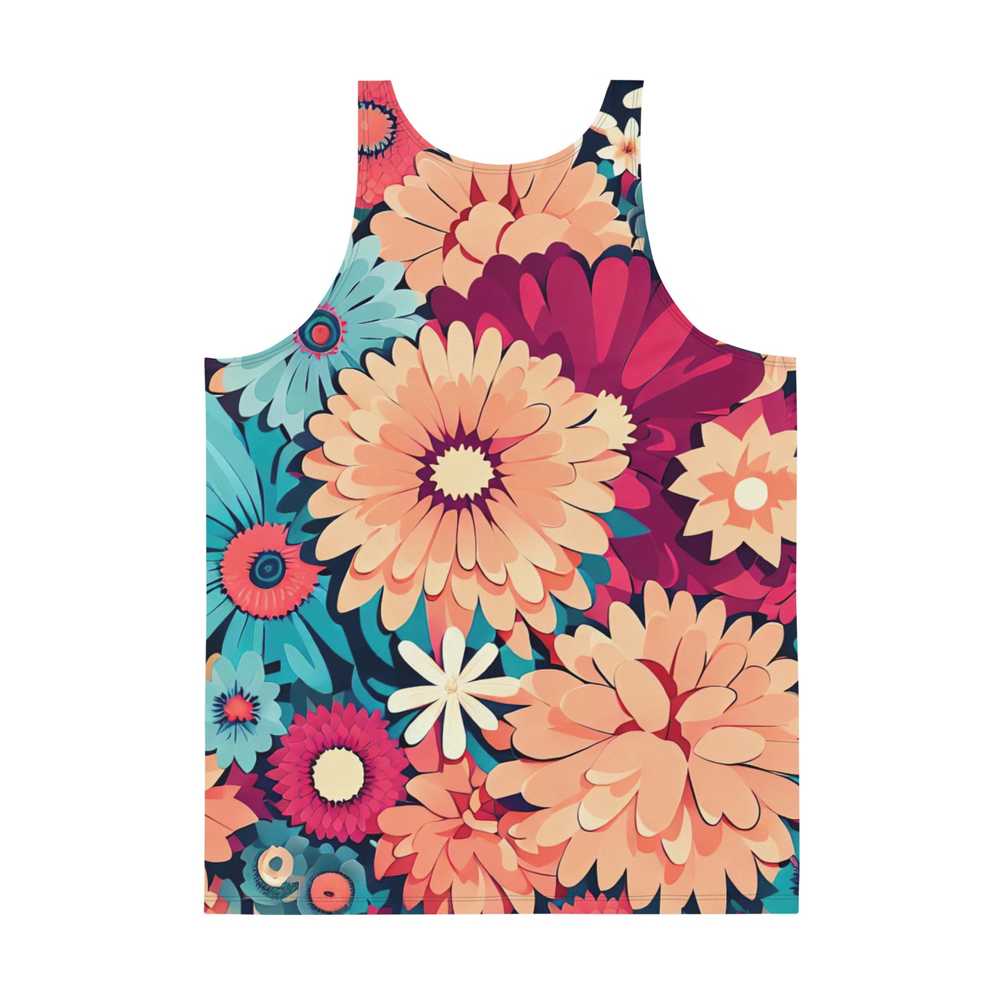 DMV 0293 Floral Unisex Tank Top