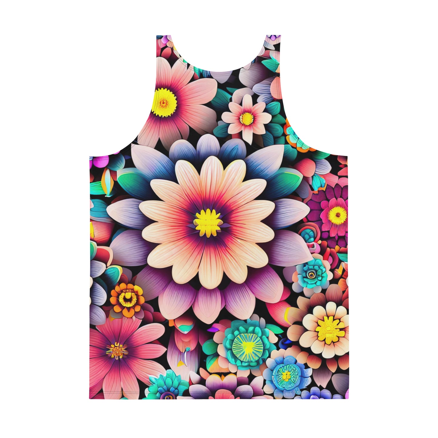 DMV 0515 Floral Unisex Tank Top