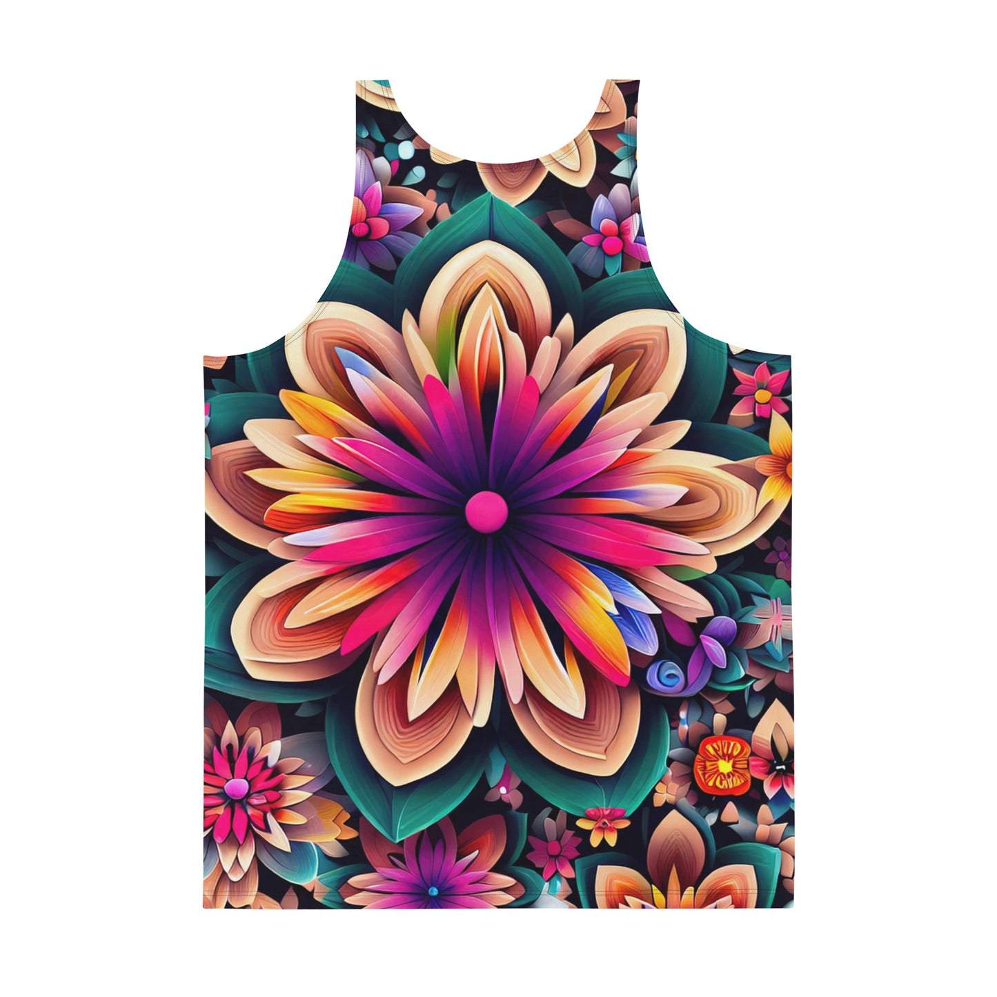 DMV 0658 Floral Unisex Tank Top