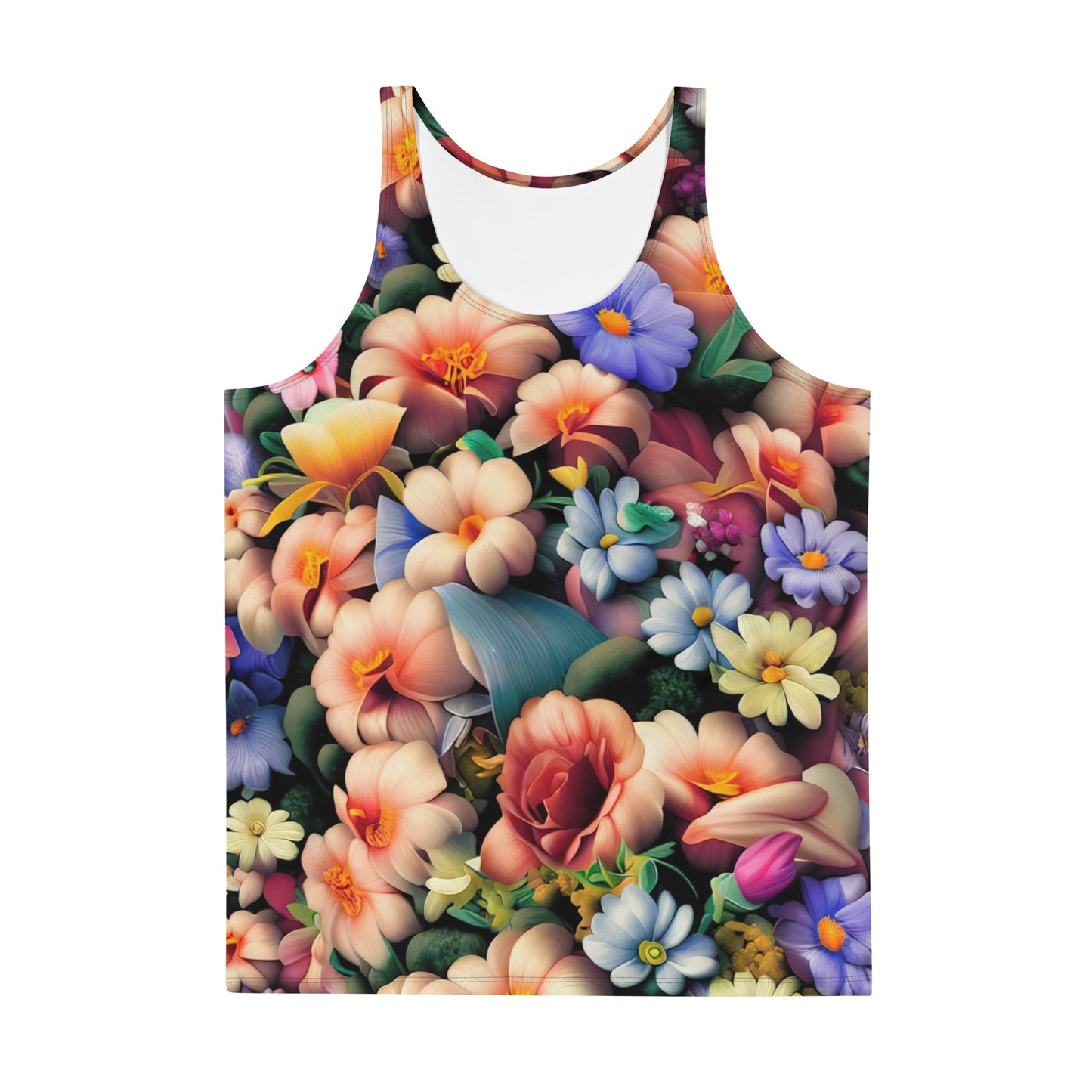 DMV 0043 Floral Unisex Tank Top