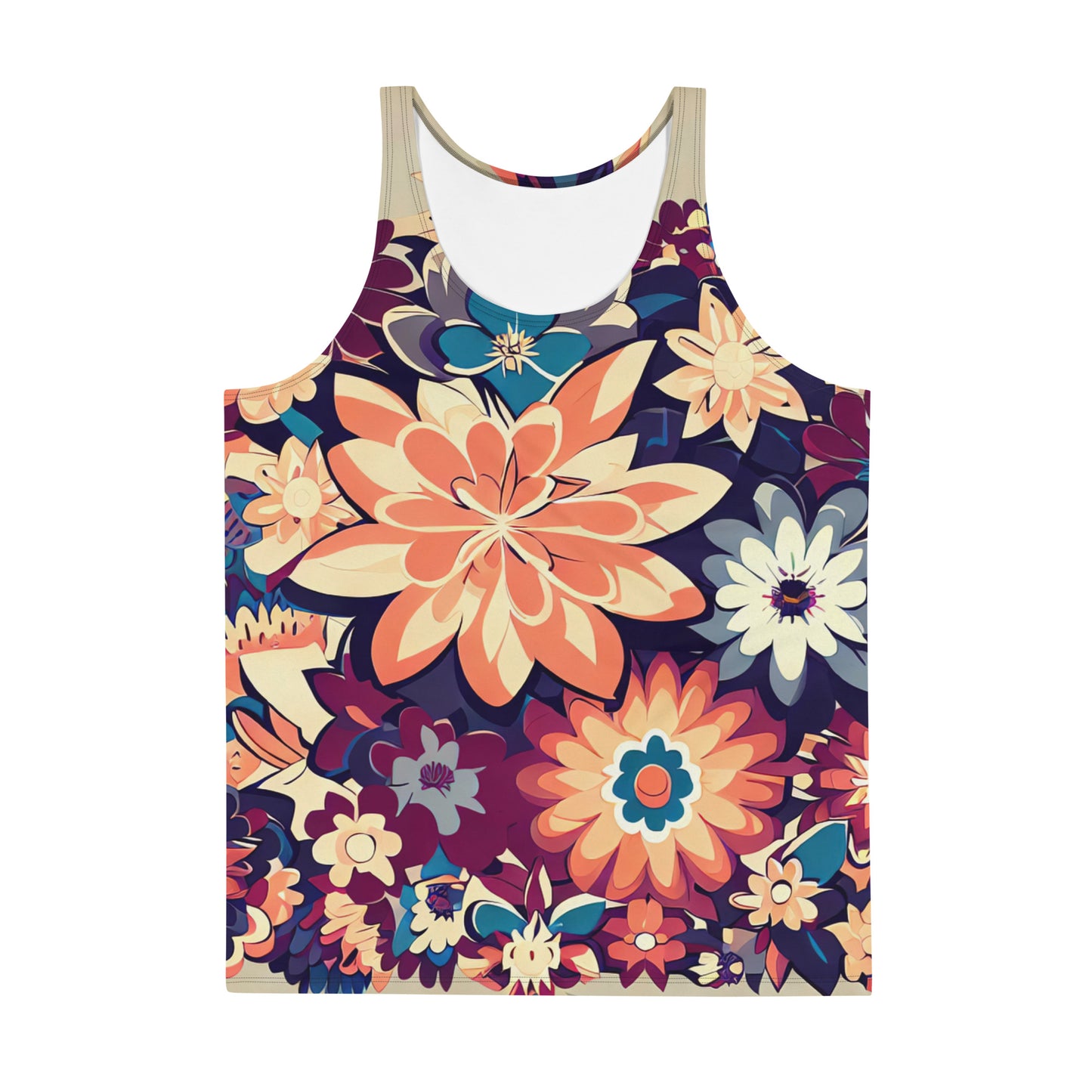 DMV 0253 Floral Unisex Tank Top