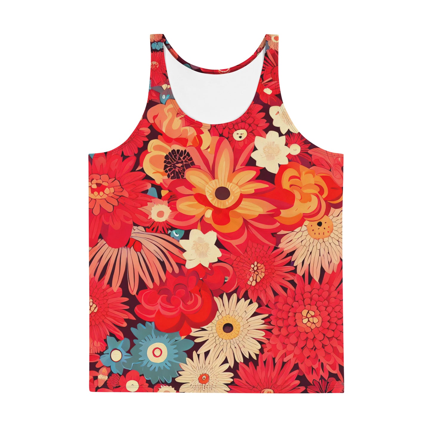 DMV 0105 Floral Unisex Tank Top