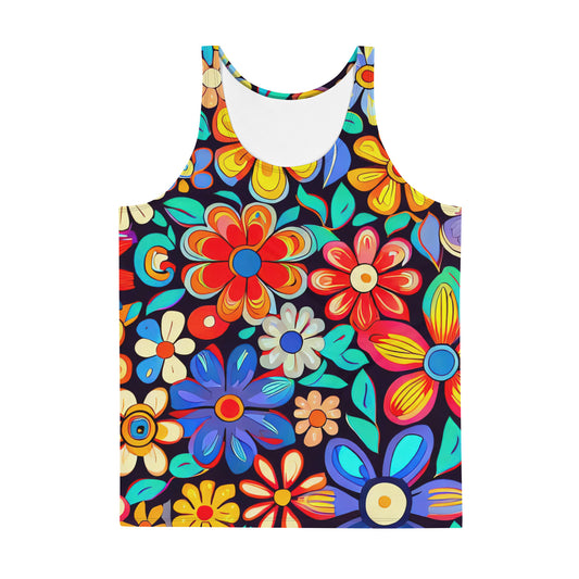 DMV 0257 Floral Unisex Tank Top