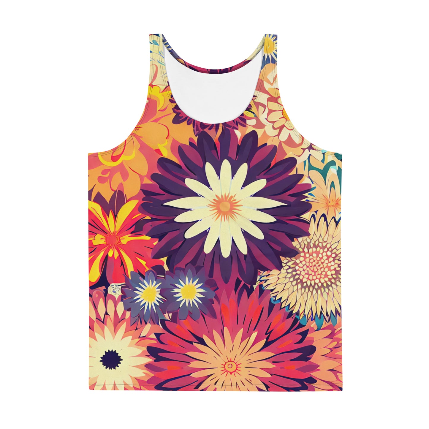 DMV 0097 Floral Unisex Tank Top