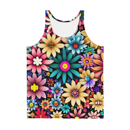 DMV 0265 Floral Unisex Tank Top