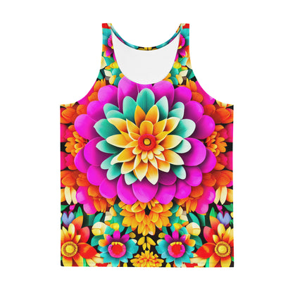 DMV 0250 Floral Unisex Tank Top