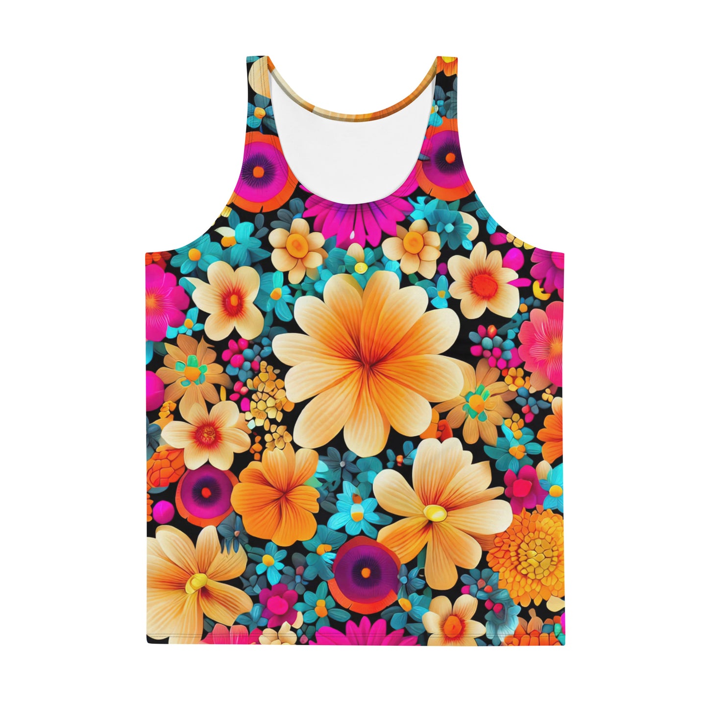 DMV 0259 Floral Unisex Tank Top