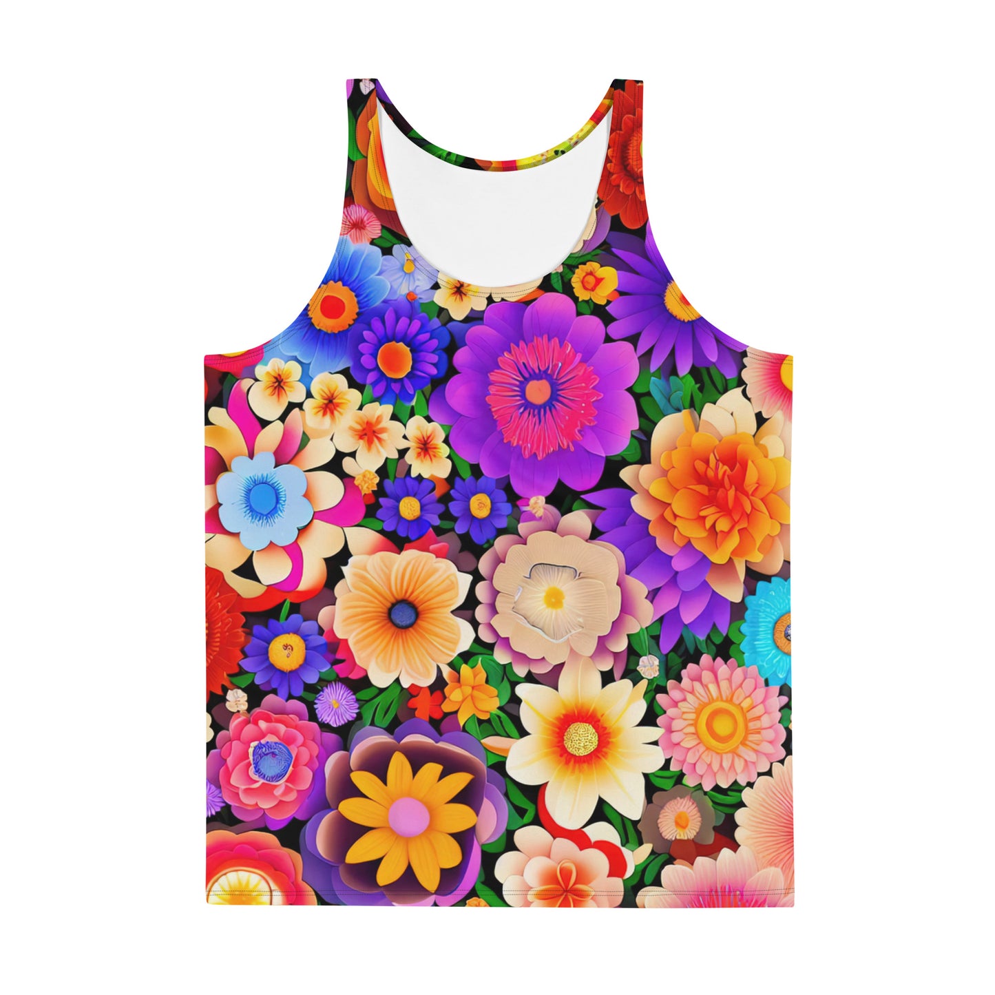 DMV 0309 Floral Unisex Tank Top