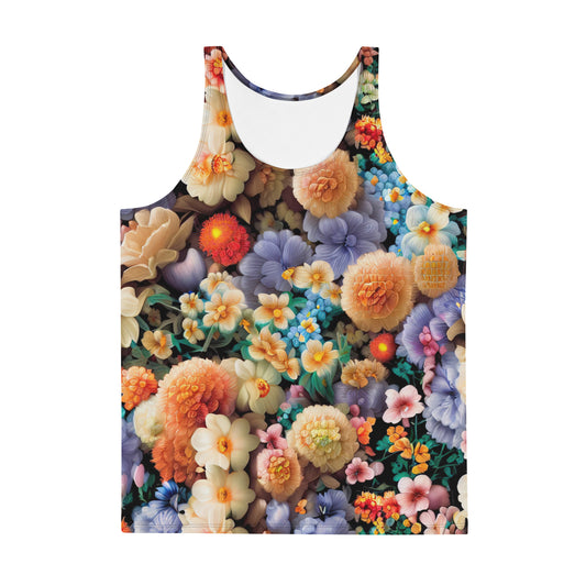 DMV 0302 Floral Unisex Tank Top