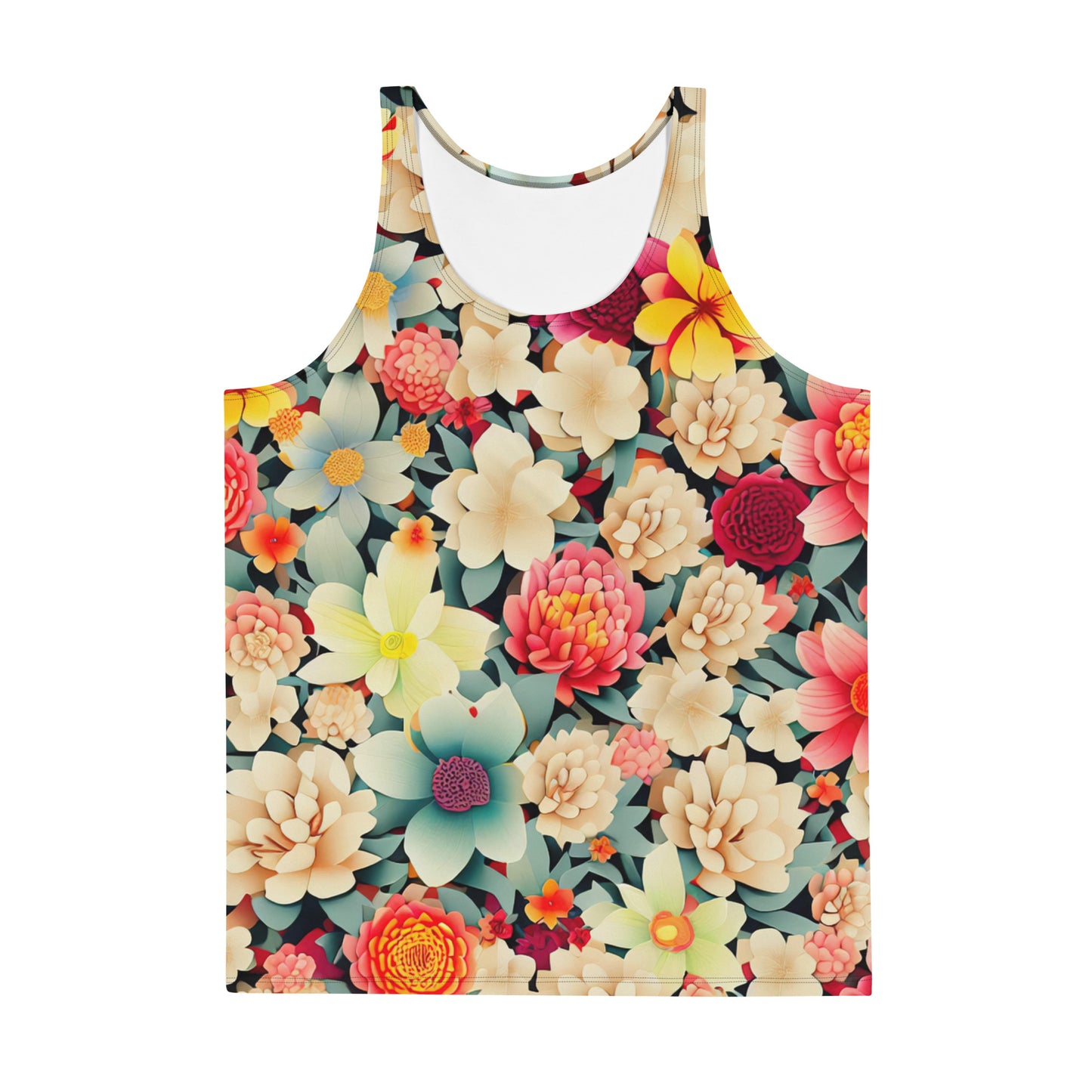 DMV 0260 Floral Unisex Tank Top