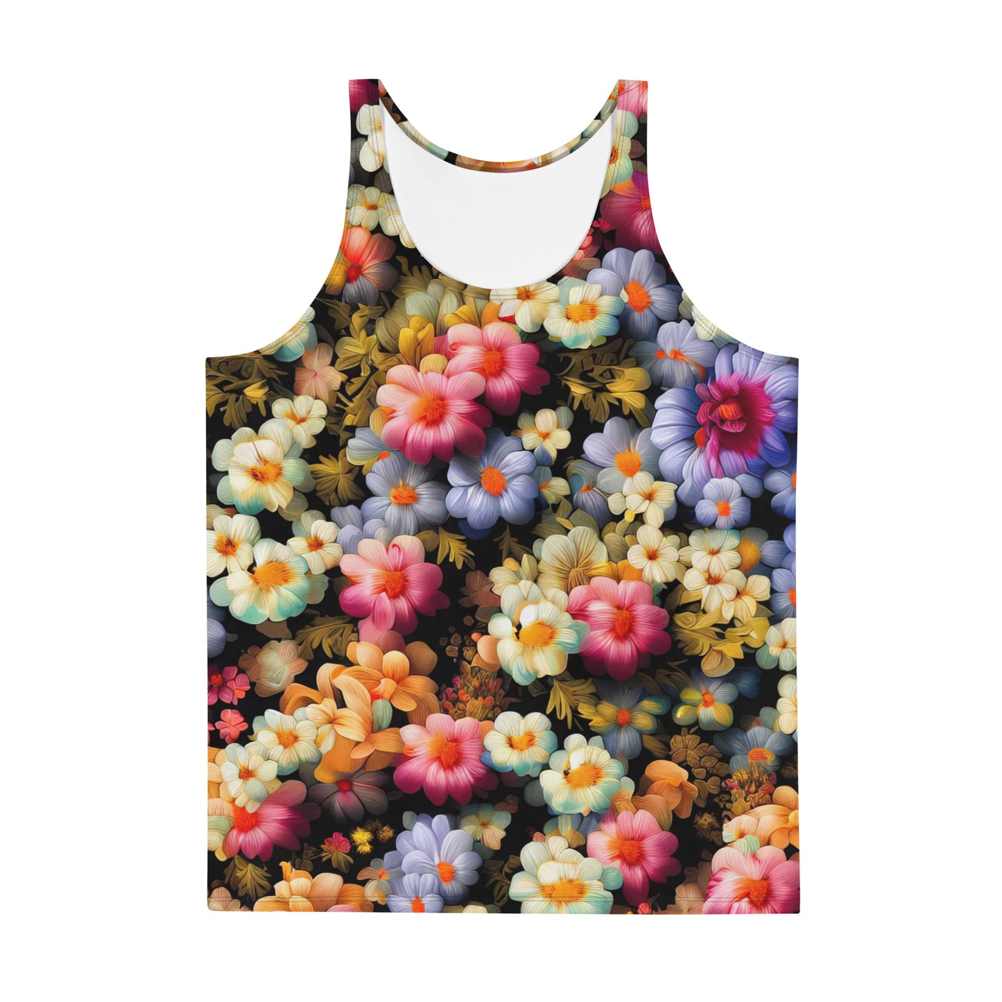 DMV 1522 Floral Unisex Tank Top