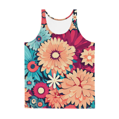 DMV 0293 Floral Unisex Tank Top