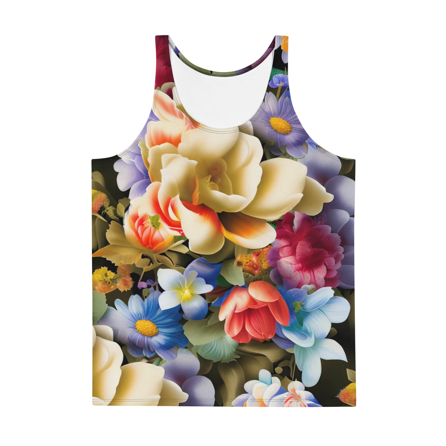 DMV 0268 Floral Unisex Tank Top