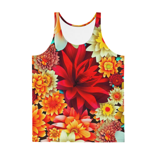 DMV 0419 Floral Unisex Tank Top