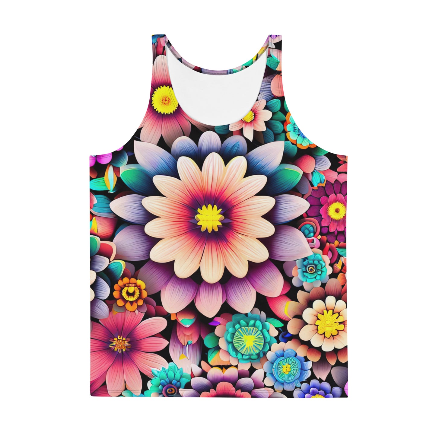 DMV 0515 Floral Unisex Tank Top