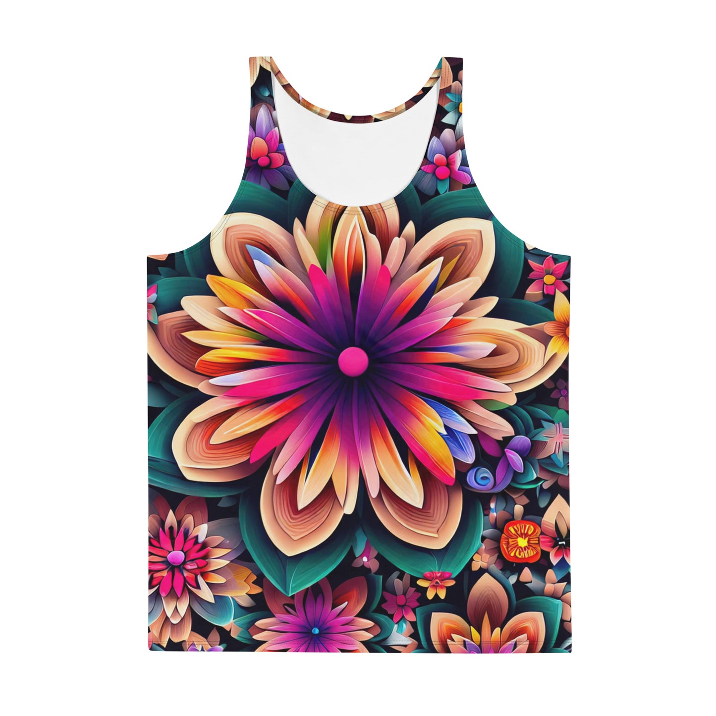 DMV 0658 Floral Unisex Tank Top