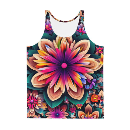 DMV 0658 Floral Unisex Tank Top