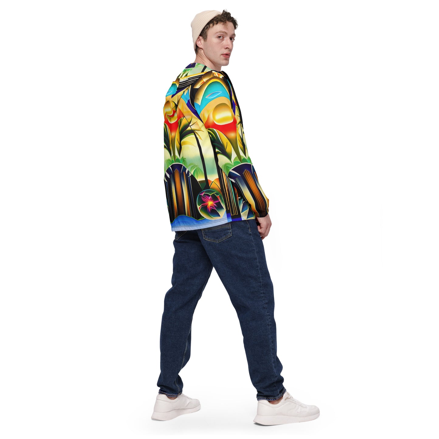 DMV 0258 Retro Art Men’s windbreaker