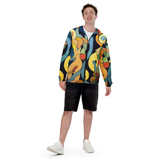 DMV 0242 Retro Art Men’s windbreaker