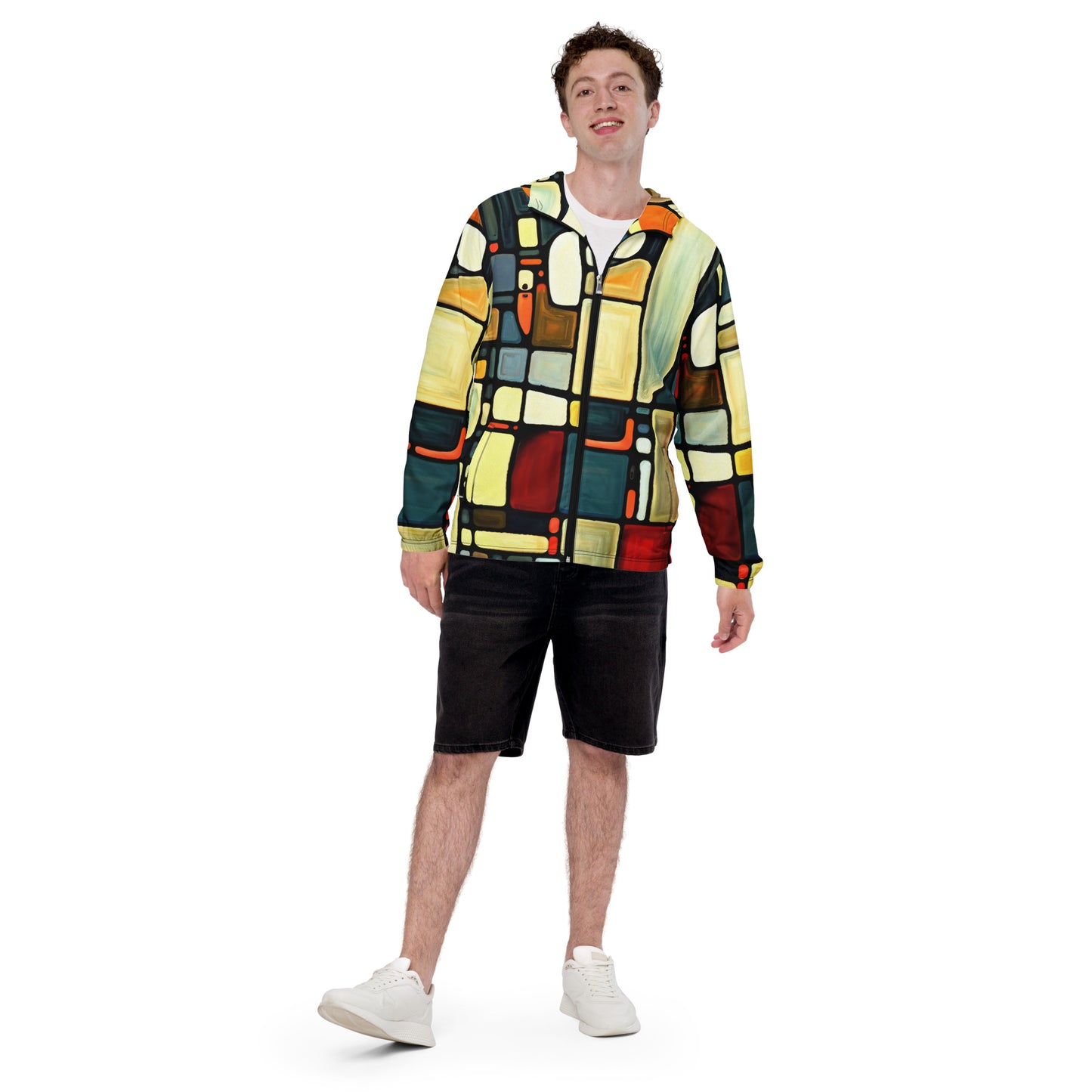 DMV 0117 Abstract Art Men’s windbreaker