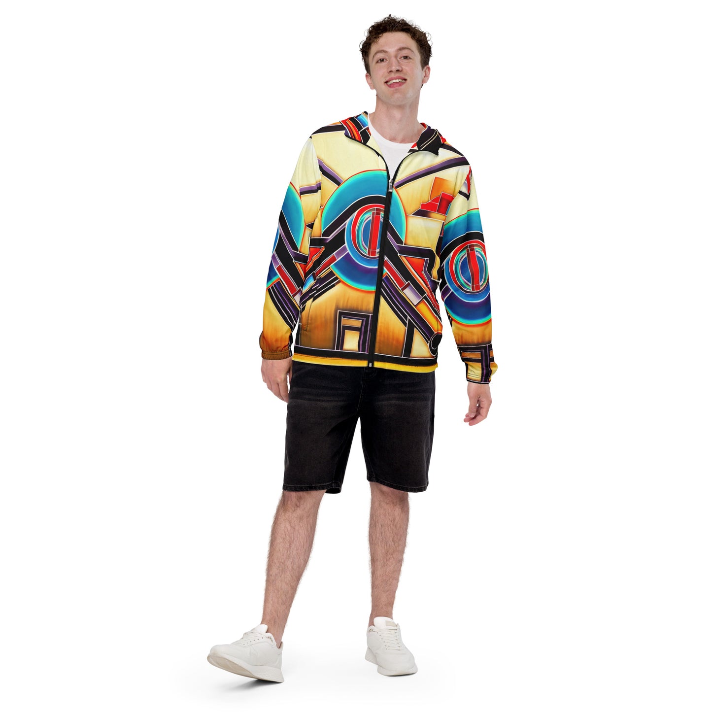 DMV 0572 Retro Art Men’s windbreaker