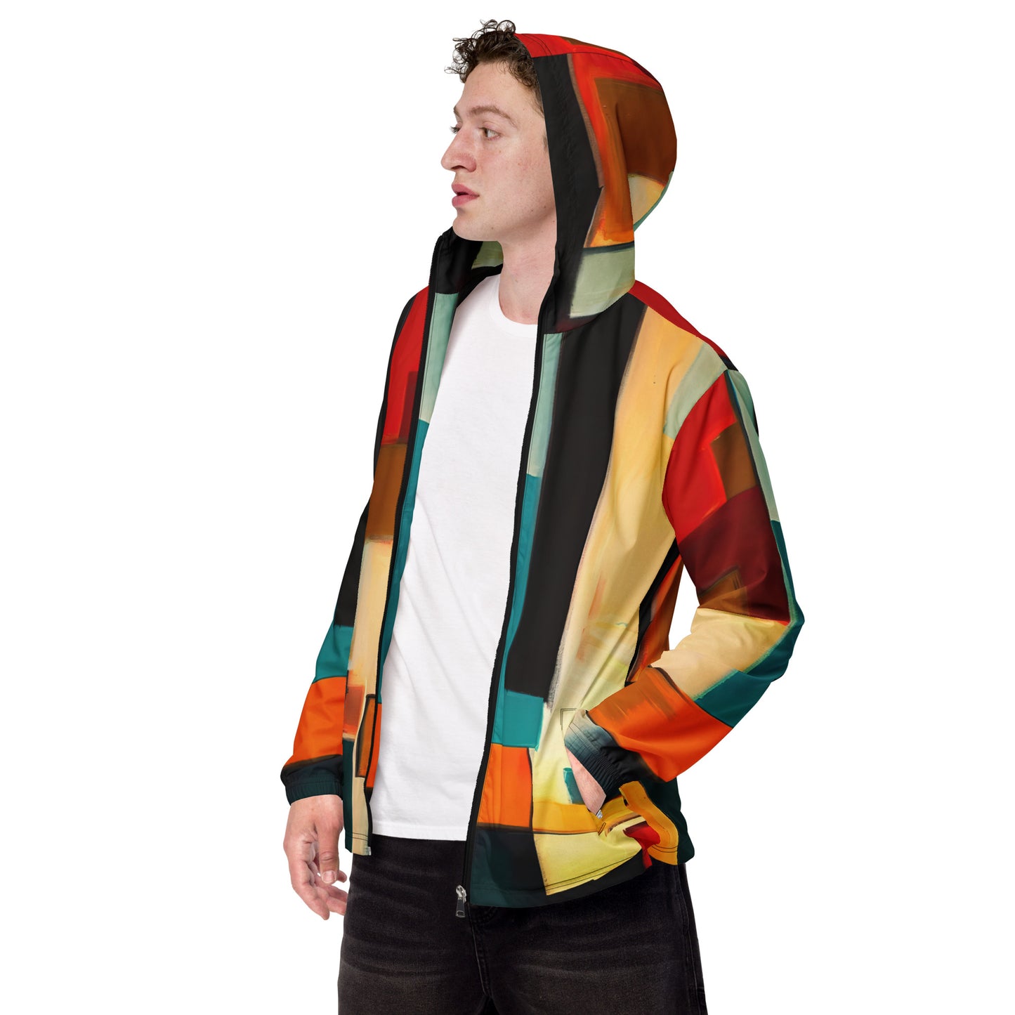 DMV 0282 Abstract Art Men’s windbreaker