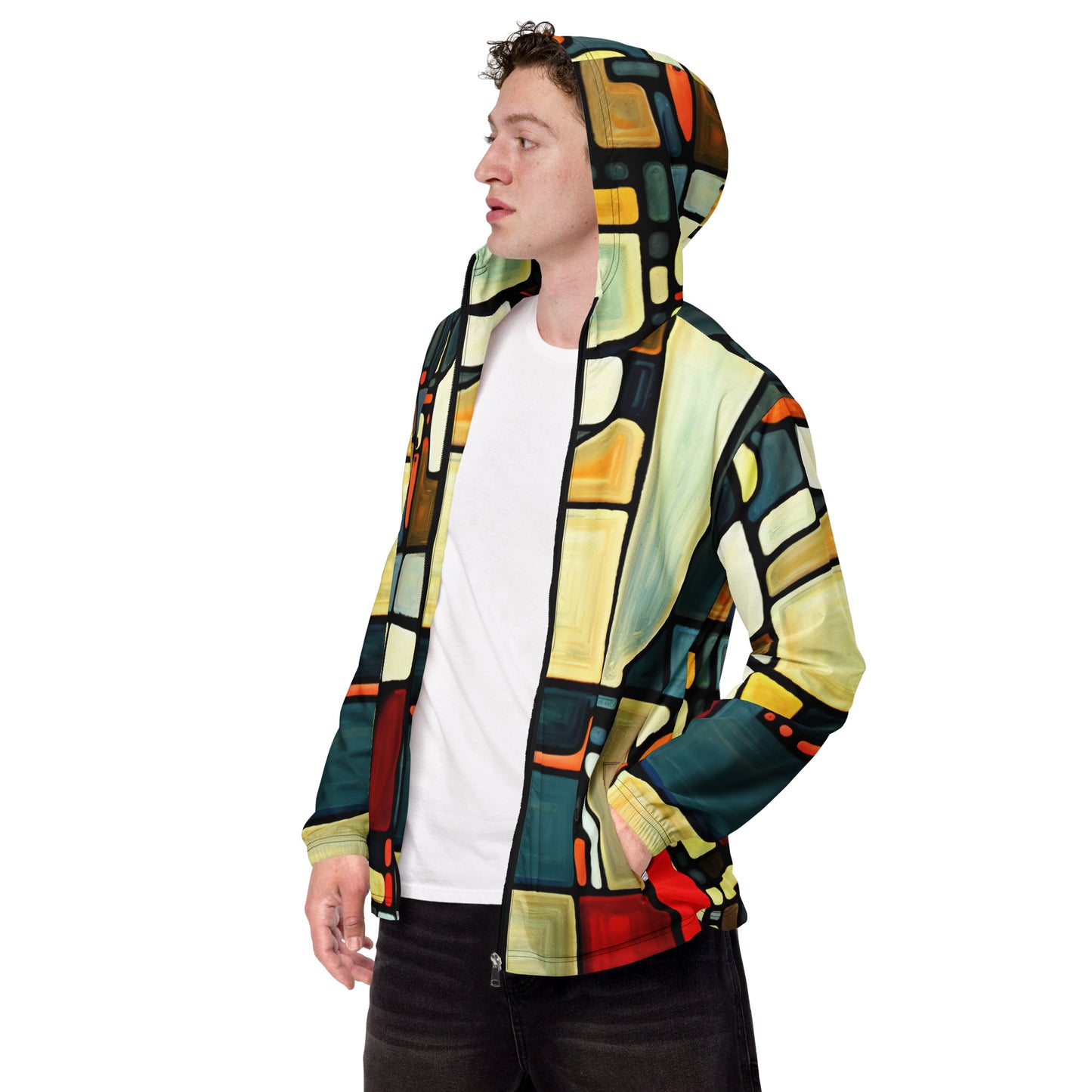 DMV 0117 Abstract Art Men’s windbreaker