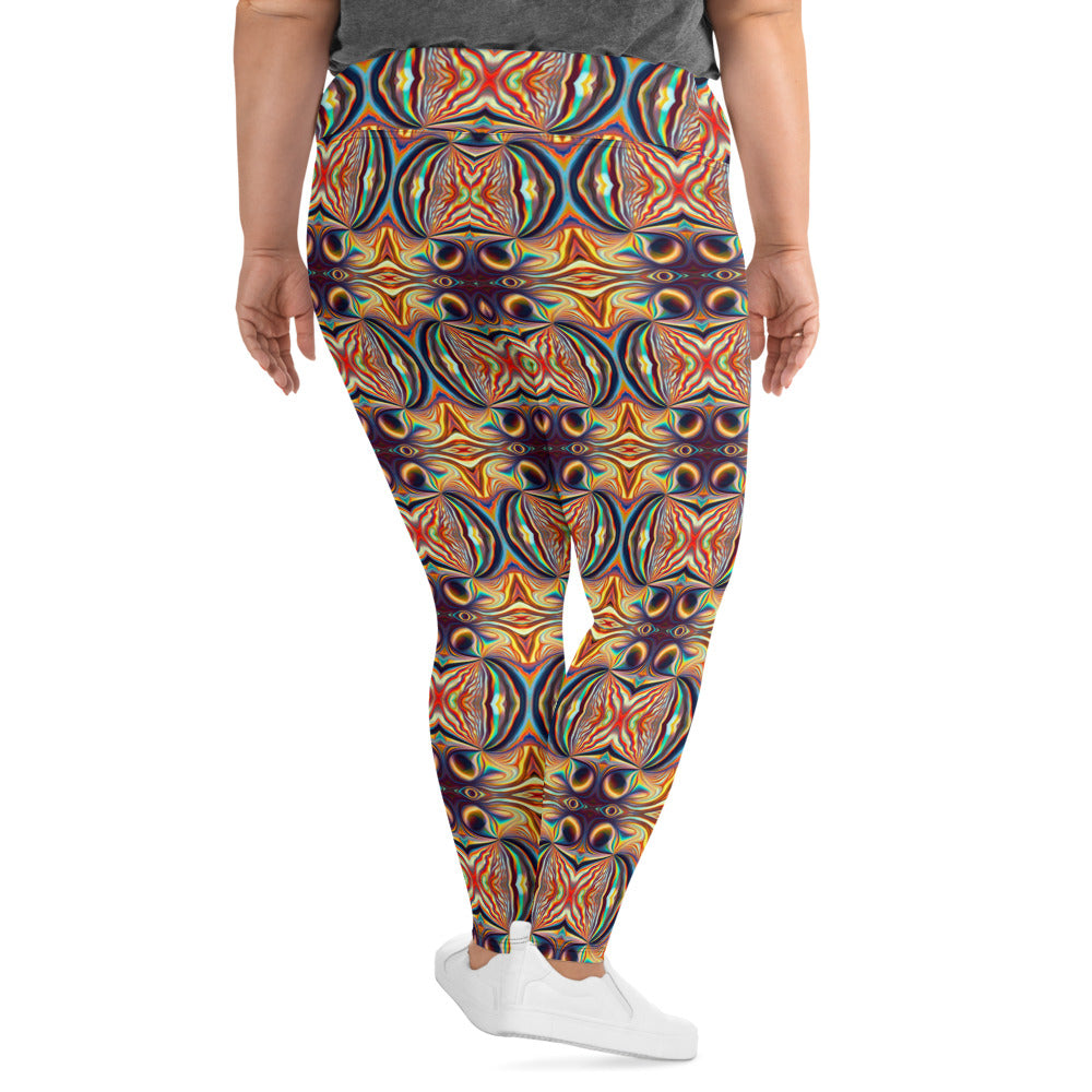 DMV 0027 Psy Artsy All-Over Print Plus Size Leggings