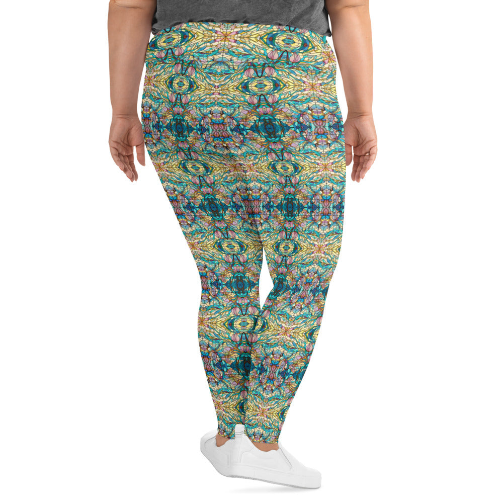 DMV 0049 Chic Boho All-Over Print Plus Size Leggings