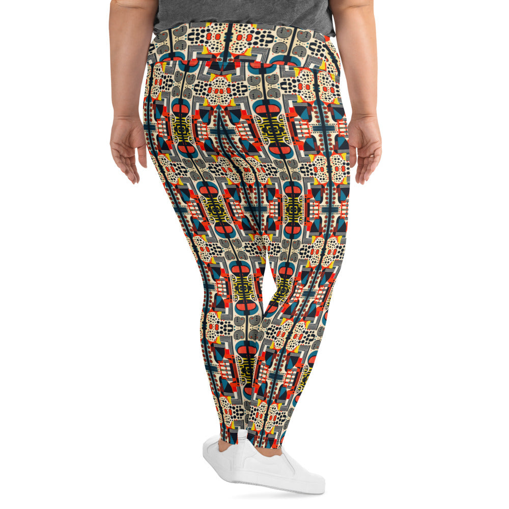 DMV 0013 Chic Boho All-Over Print Plus Size Leggings