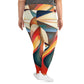 DMV 0015 Abstract Art All-Over Print Plus Size Leggings