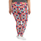 DMV 0030 Vintage Artsy All-Over Print Plus Size Leggings