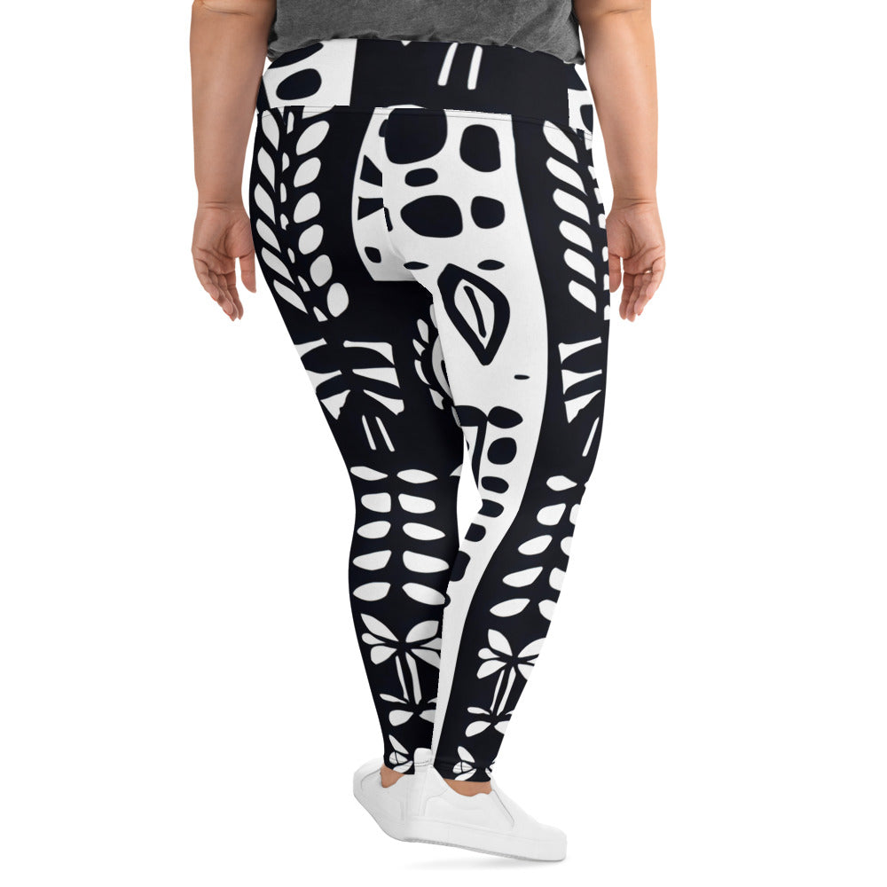 DMV 0009 Boho All-Over Print Plus Size Leggings