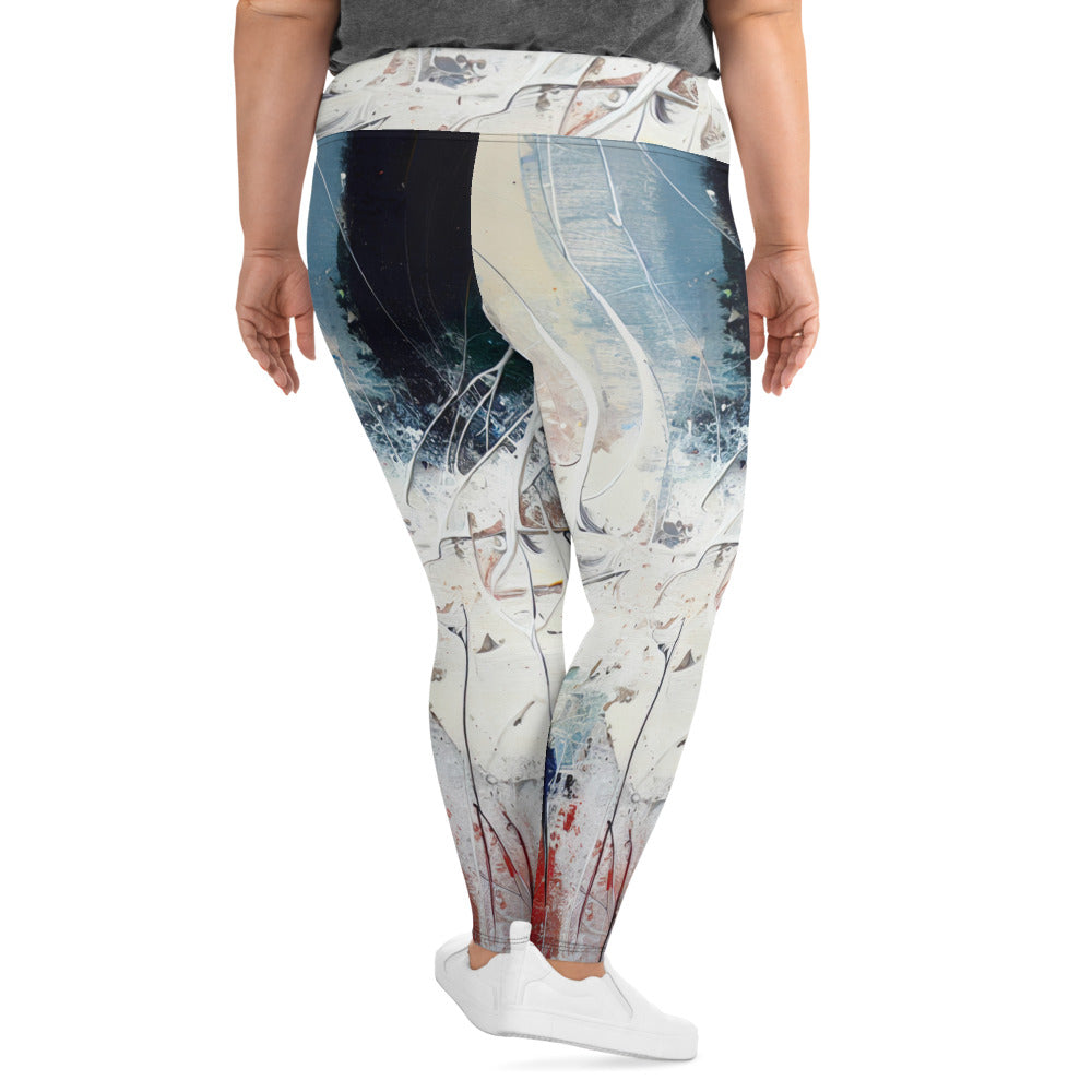 DMV 0240 Avant Garde All-Over Print Plus Size Leggings