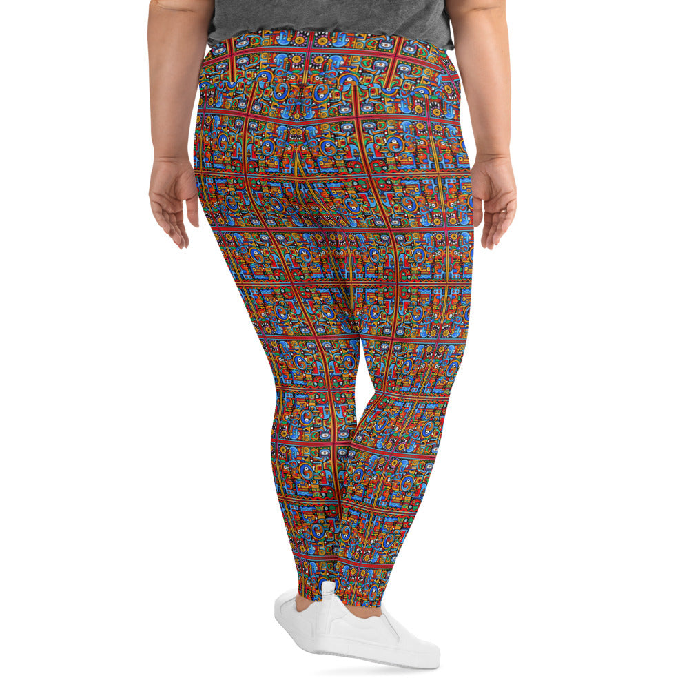 DMV 0066 Psy Artsy All-Over Print Plus Size Leggings