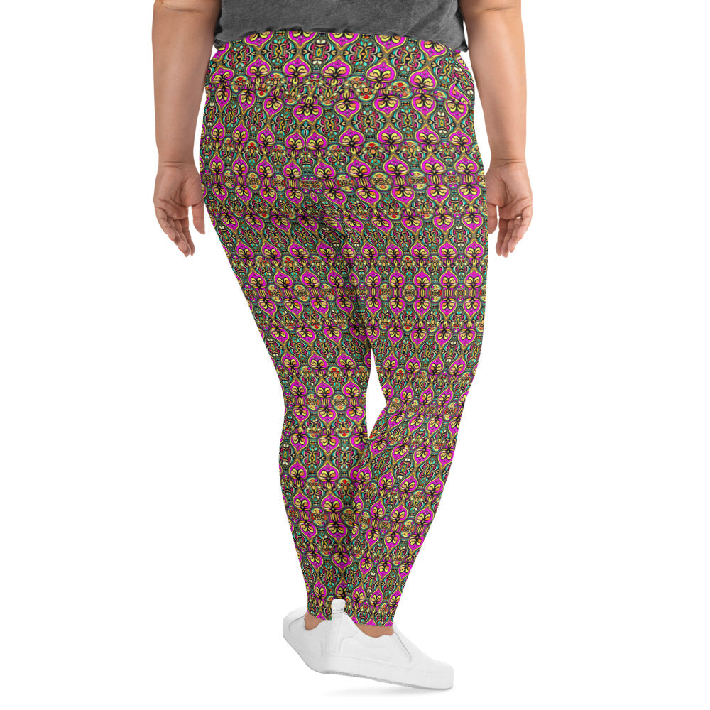 DMV 0239 Psy Artsy All-Over Print Plus Size Leggings