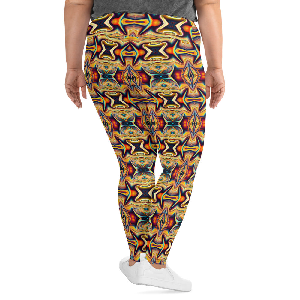 DMV 0211 Psy Artsy All-Over Print Plus Size Leggings