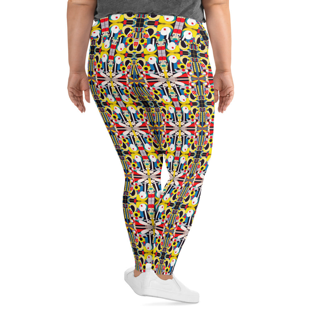 DMV 0246 Chic Boho All-Over Print Plus Size Leggings