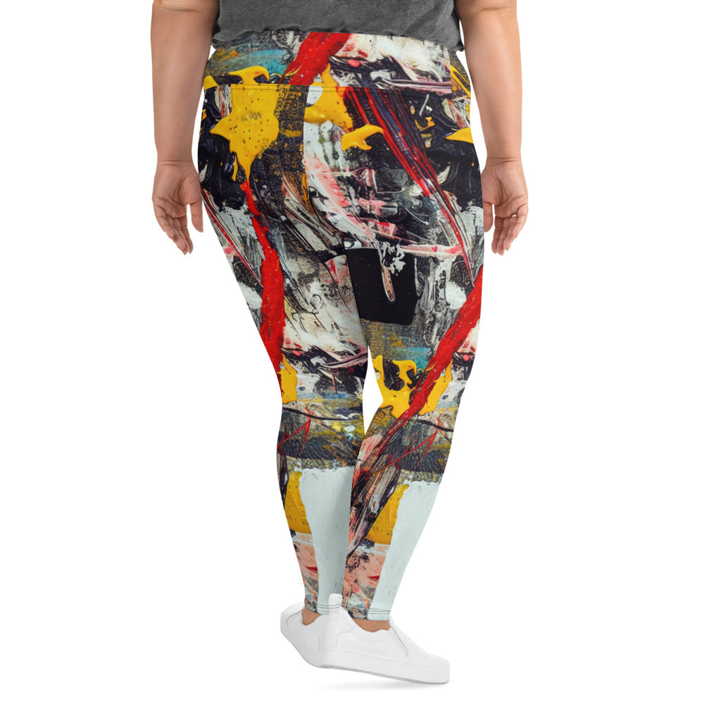 DMV 0272 Avant Garde All-Over Print Plus Size Leggings