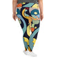 DMV 0242 Retro Art All-Over Print Plus Size Leggings