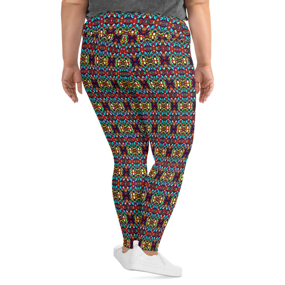 DMV 0091 Psy Artsy All-Over Print Plus Size Leggings