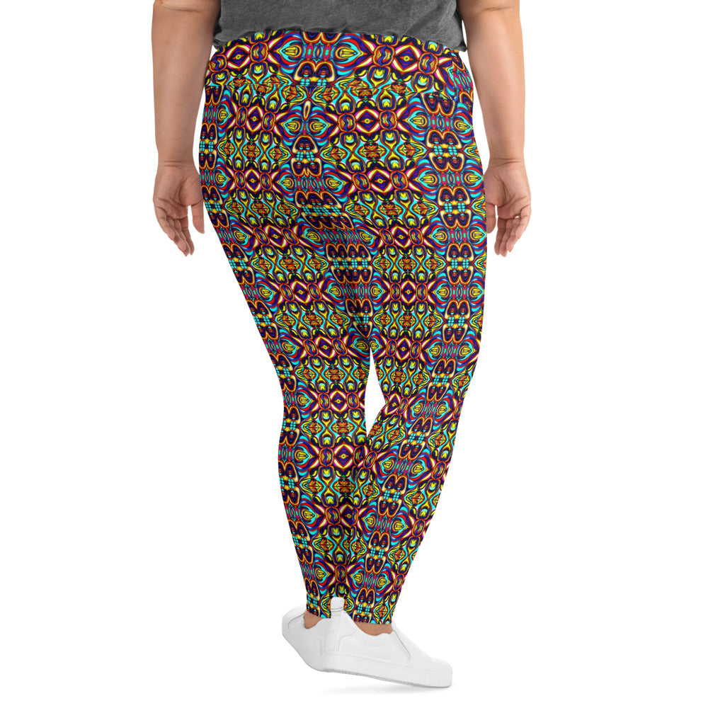 DMV 0118 Psy Artsy All-Over Print Plus Size Leggings