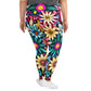 DMV 0265 Floral All-Over Print Plus Size Leggings