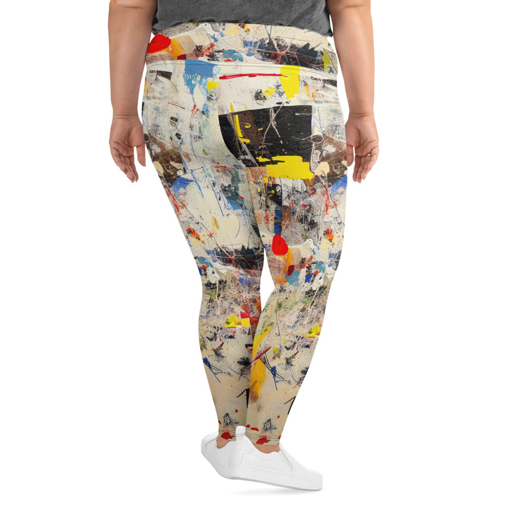 DMV 0100 Avant Garde All-Over Print Plus Size Leggings