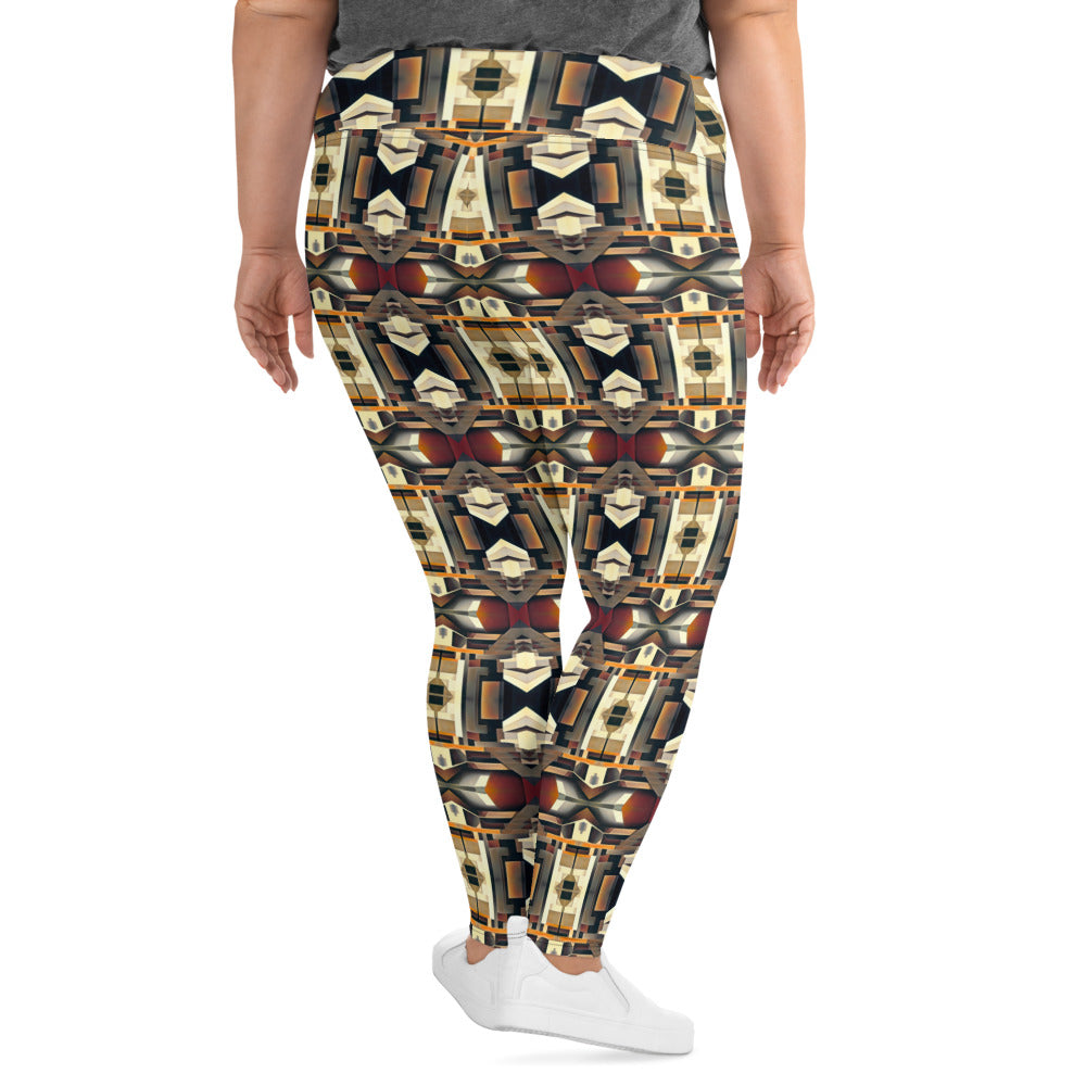 DMV 0247 Geo Boho All-Over Print Plus Size Leggings