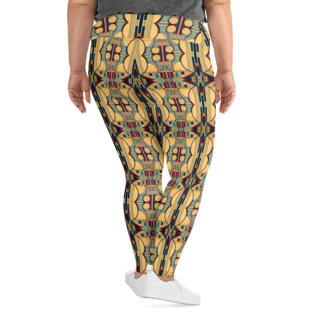 DMV 0224 Geo Boho All-Over Print Plus Size Leggings