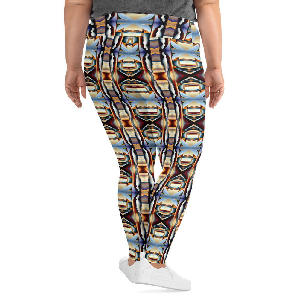 DMV 0104 Conceptual Artsy All-Over Print Plus Size Leggings