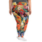 DMV 0150 Floral All-Over Print Plus Size Leggings