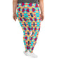 DMV 0134 Vintage Artsy All-Over Print Plus Size Leggings