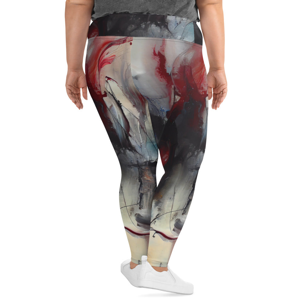 DMV 0171 Avant Garde All-Over Print Plus Size Leggings